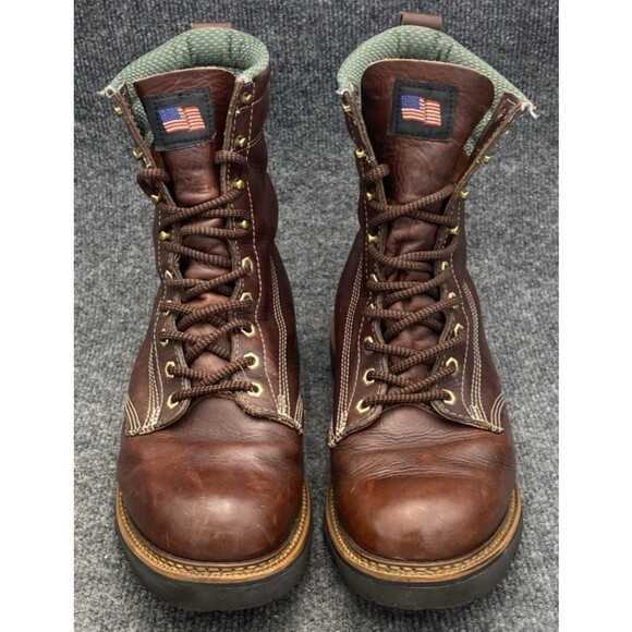 Duluth Trading F2892-11 MADE IN USA 125 Work Boots Brown Leather 11.5 W EH - Picture 2 of 16